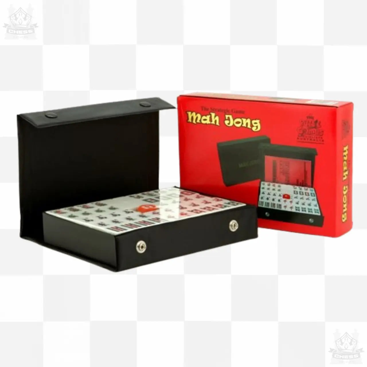 Mahjong Set – 28cm Everyday Edition in Black Vinyl Case Chess and More