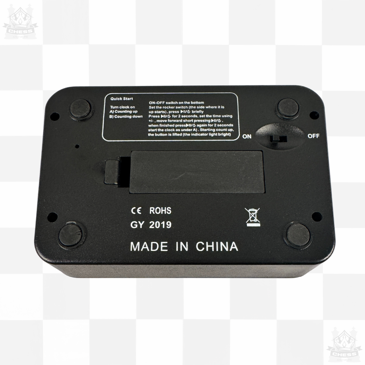 Digital Chess Clock with Bonus & Delay rear- Chess And More Australia