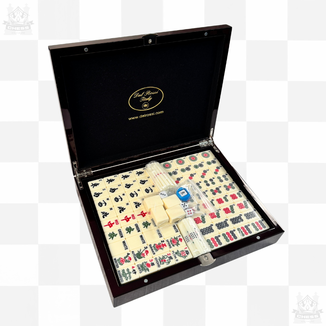 Dal Rossi Mahjong Set Mahogany with storage case