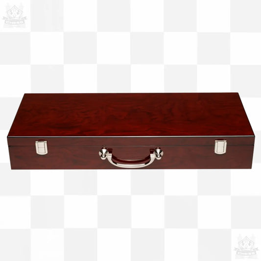 Mahjong Set Deluxe Dal Rossi 52cm in Mahogany Finish Wooden Case Dal Rossi