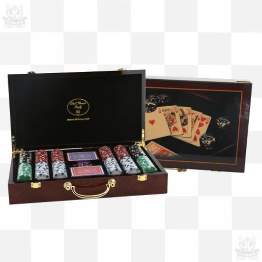 Dal Rossi Las Vegas Poker Attaché Case 300 Chips 11.5gm and 2 Packs of Playing Cards Dal Rossi