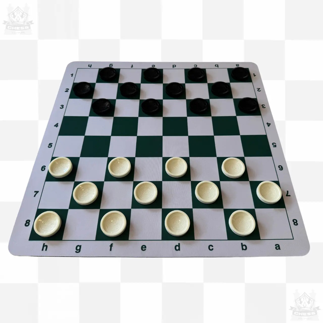 2-in-1 Tournament Chess & Checkers Set with Digital Chess Clock – Premium Game Bundle - Chess And More shown with checkers pieces