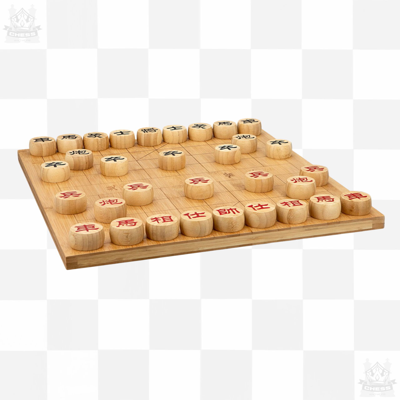 Dal Rossi Bamboo Chinese Chess Set 48cm angle - Chess And More Australia