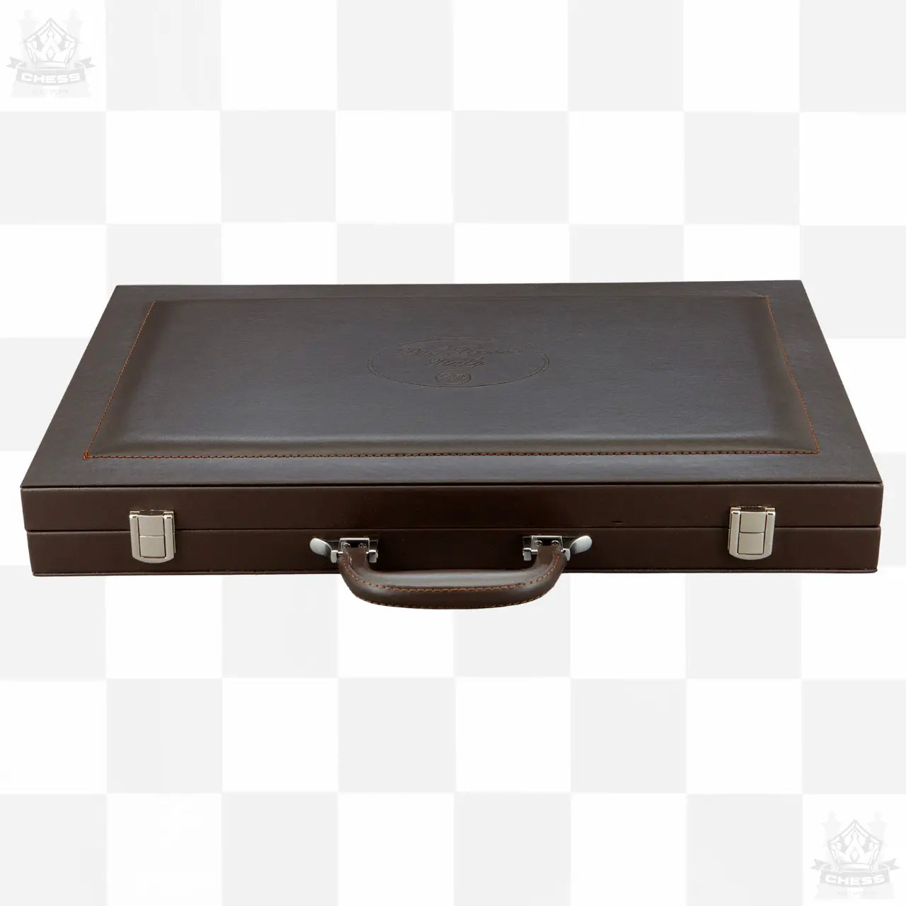 Dal Rossi Brown PU Leather 18" Backgammon Set - Chess And More