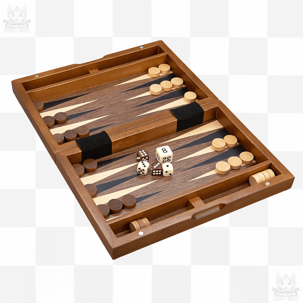 Dal Rossi 9" Wooden Magnetic Travel Backgammon Set
