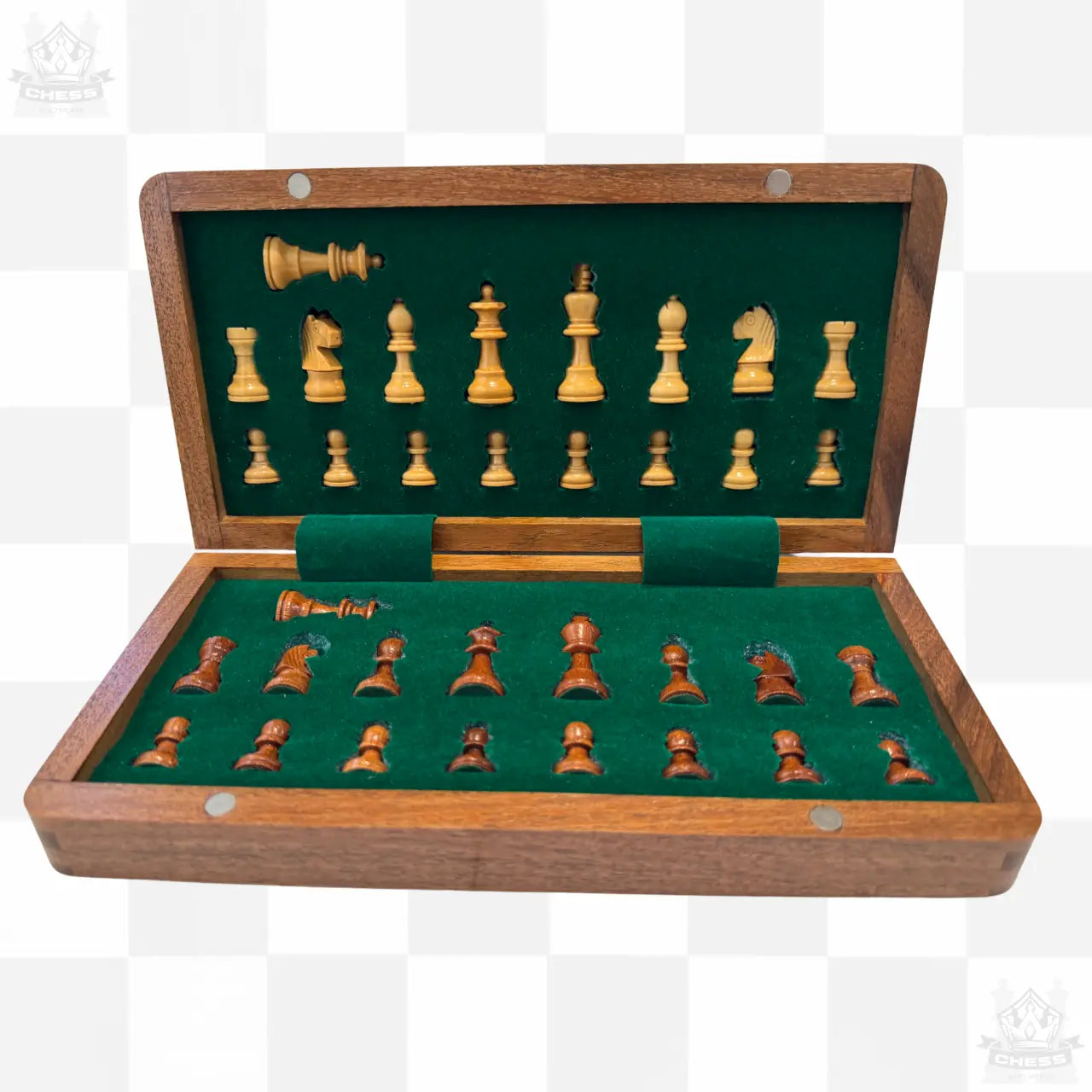 Travel Chess Magnetic Flip Set 25cm Acacia and Boxwood - Chess And More