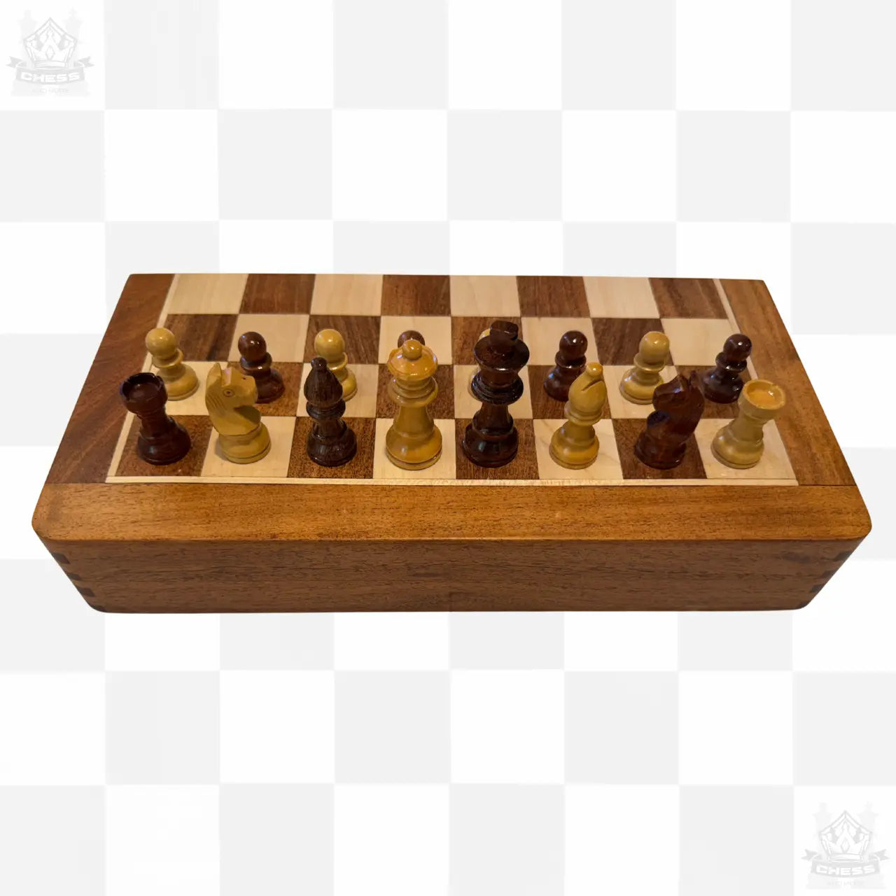 Travel Chess Magnetic Flip Set 30cm Acacia and Boxwood - Chess And More