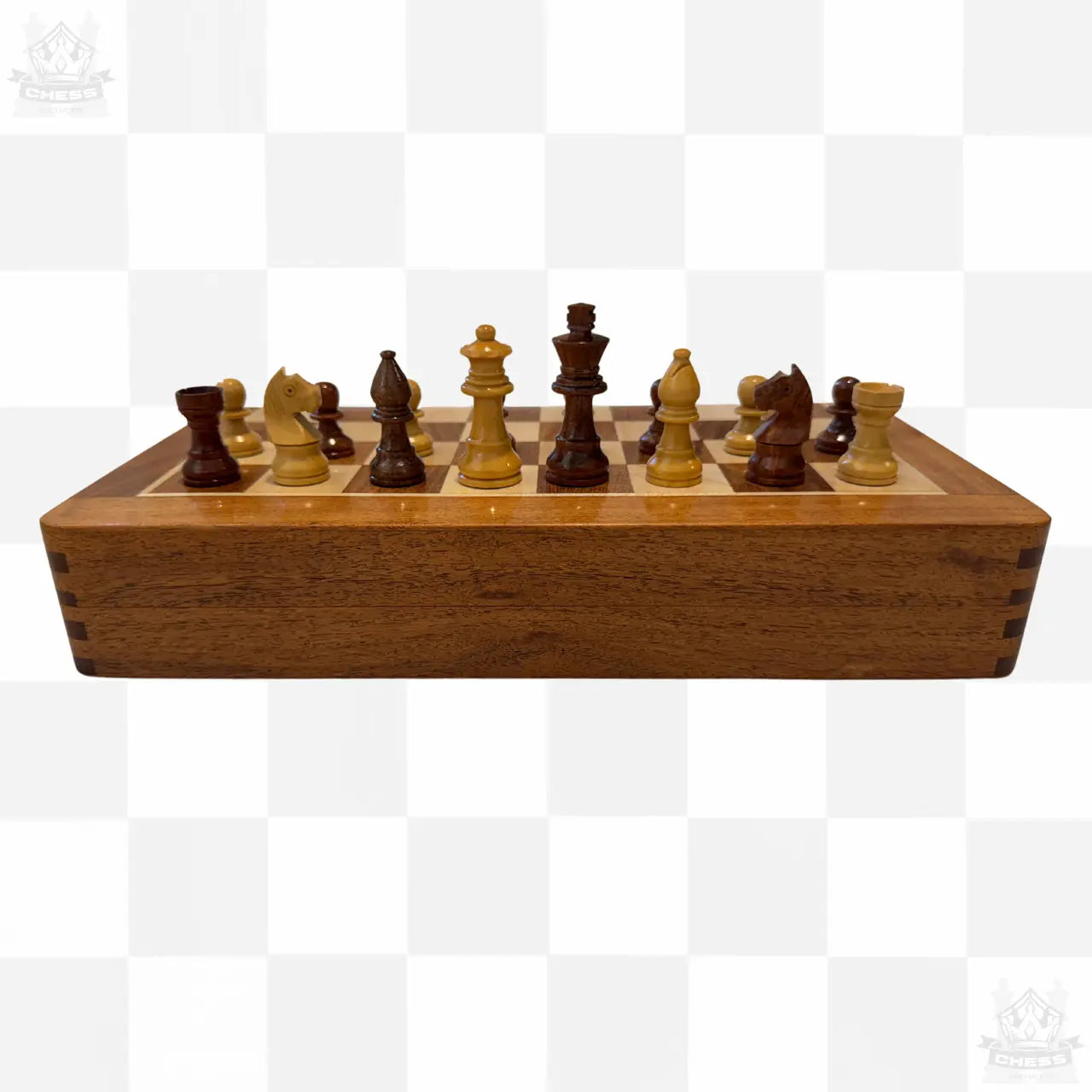 Travel Chess Magnetic Flip Set 30cm Acacia and Boxwood - Chess And More