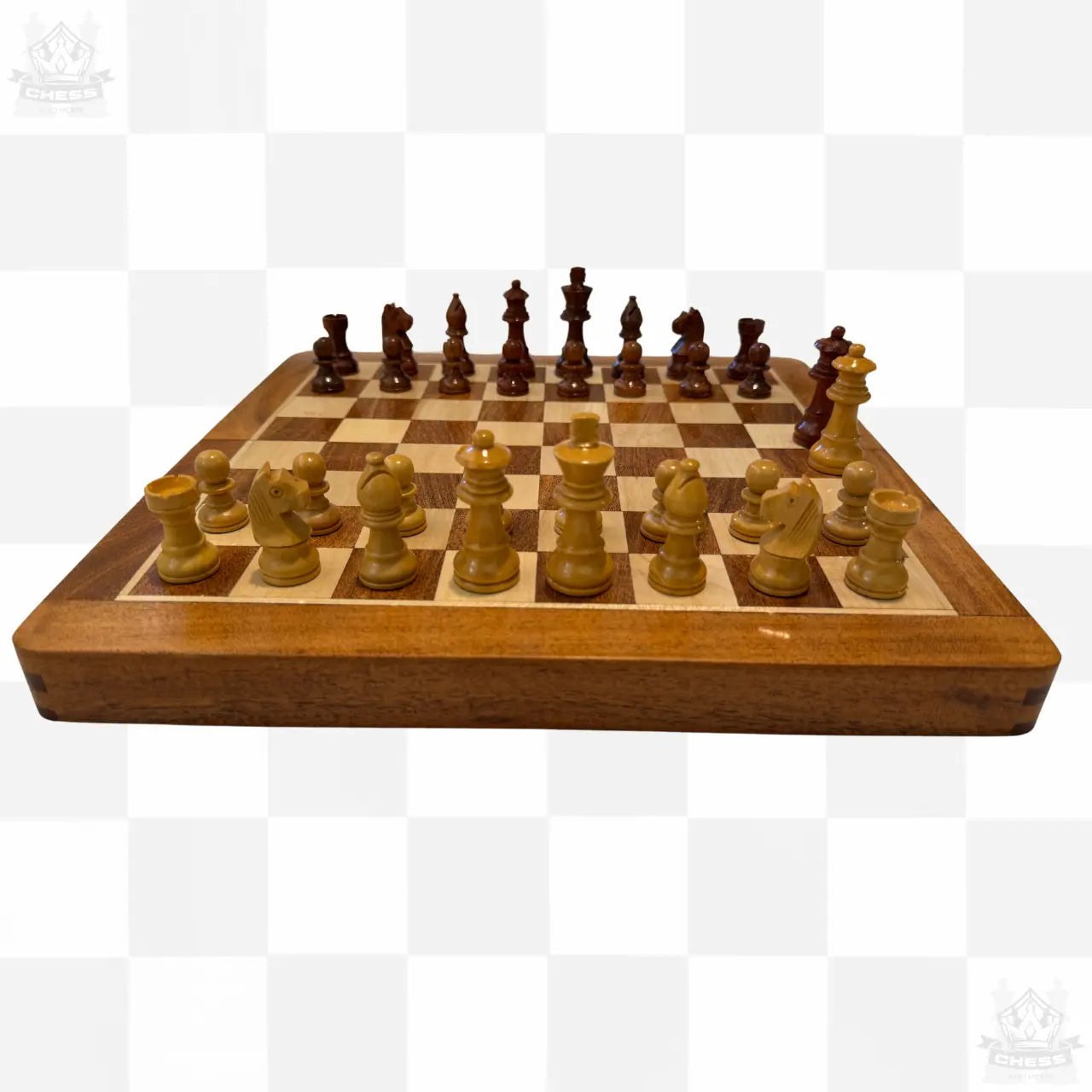 Travel Chess Magnetic Flip Set 30cm Acacia and Boxwood - Chess And More