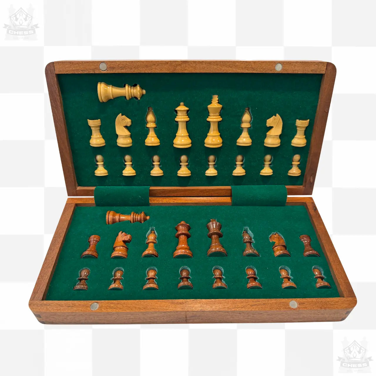 Travel Chess Magnetic Flip Set 30cm Acacia and Boxwood - Chess And More