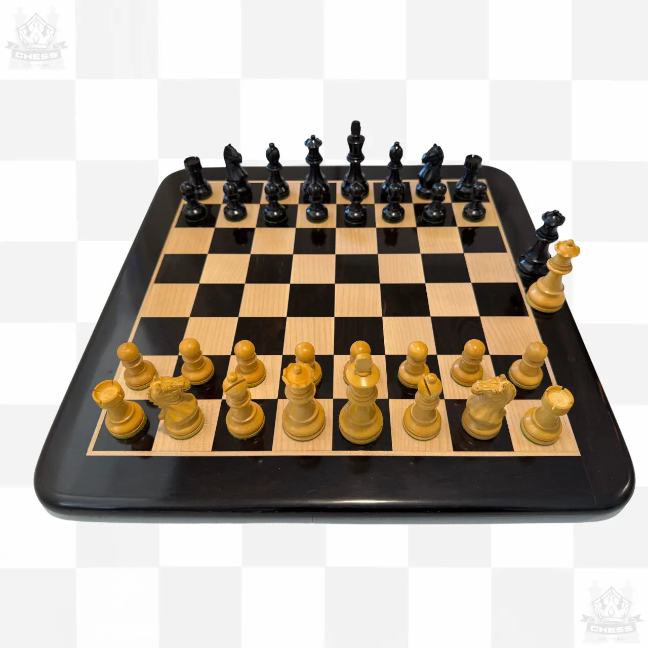 Luxury Wooden Chess Set 45cm Board with 85mm pieces Ebony and Boxwood - Chess And More