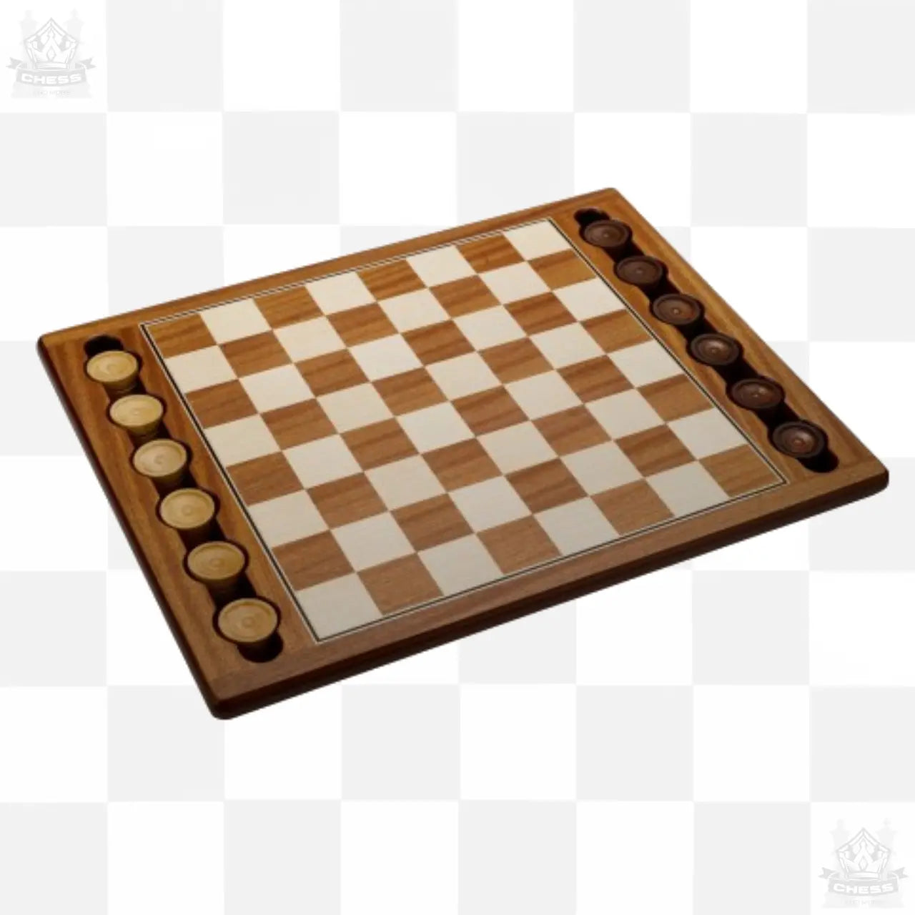 Dal Rossi Wooden Checkers Set, board and pieces Dal Rossi