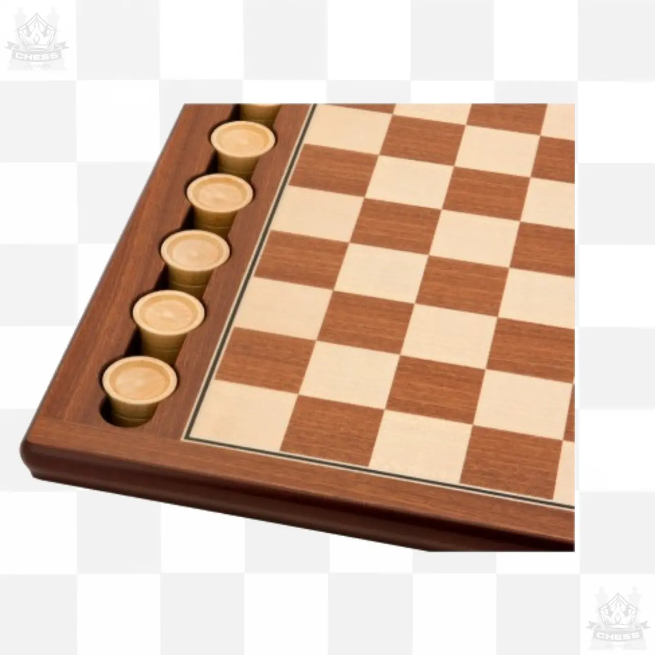 Dal Rossi Wooden Checkers Set, board and pieces Dal Rossi