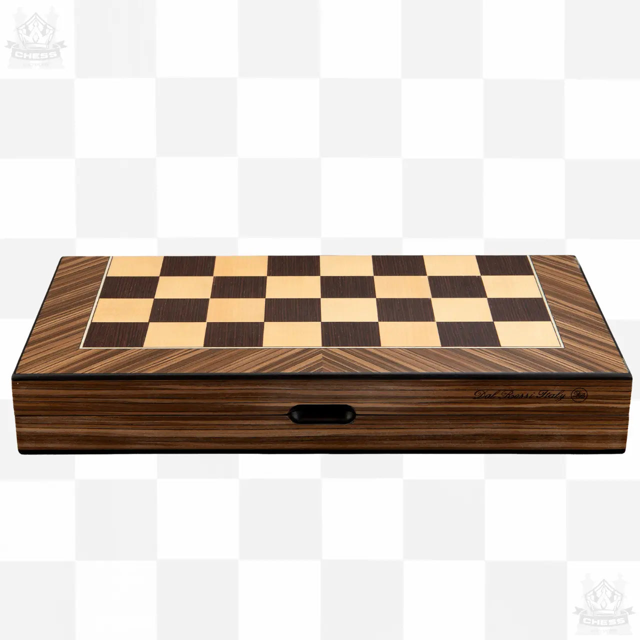 Dal Rossi 38cm Palisander Boxwood Finish Folding Chess Set Dal Rossi