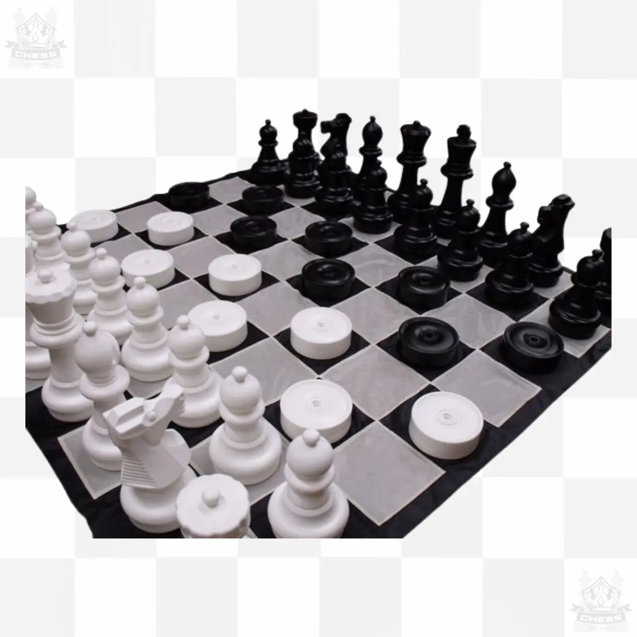 Giant Chess Outdoor Set 64cm with Chess Board Mat - Chess And More