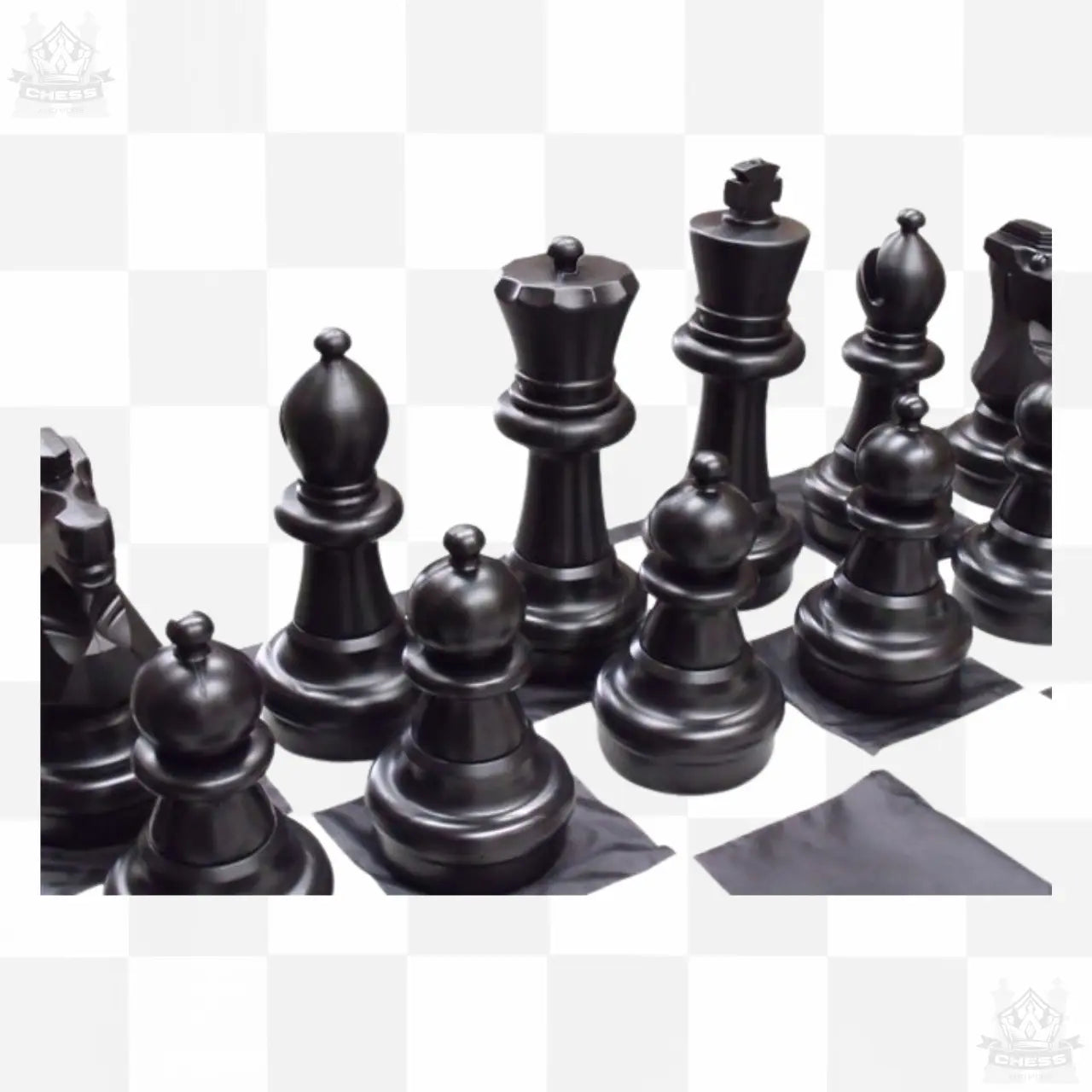 Giant Chess Outdoor Set 64cm with Chess Board Mat - Chess And More