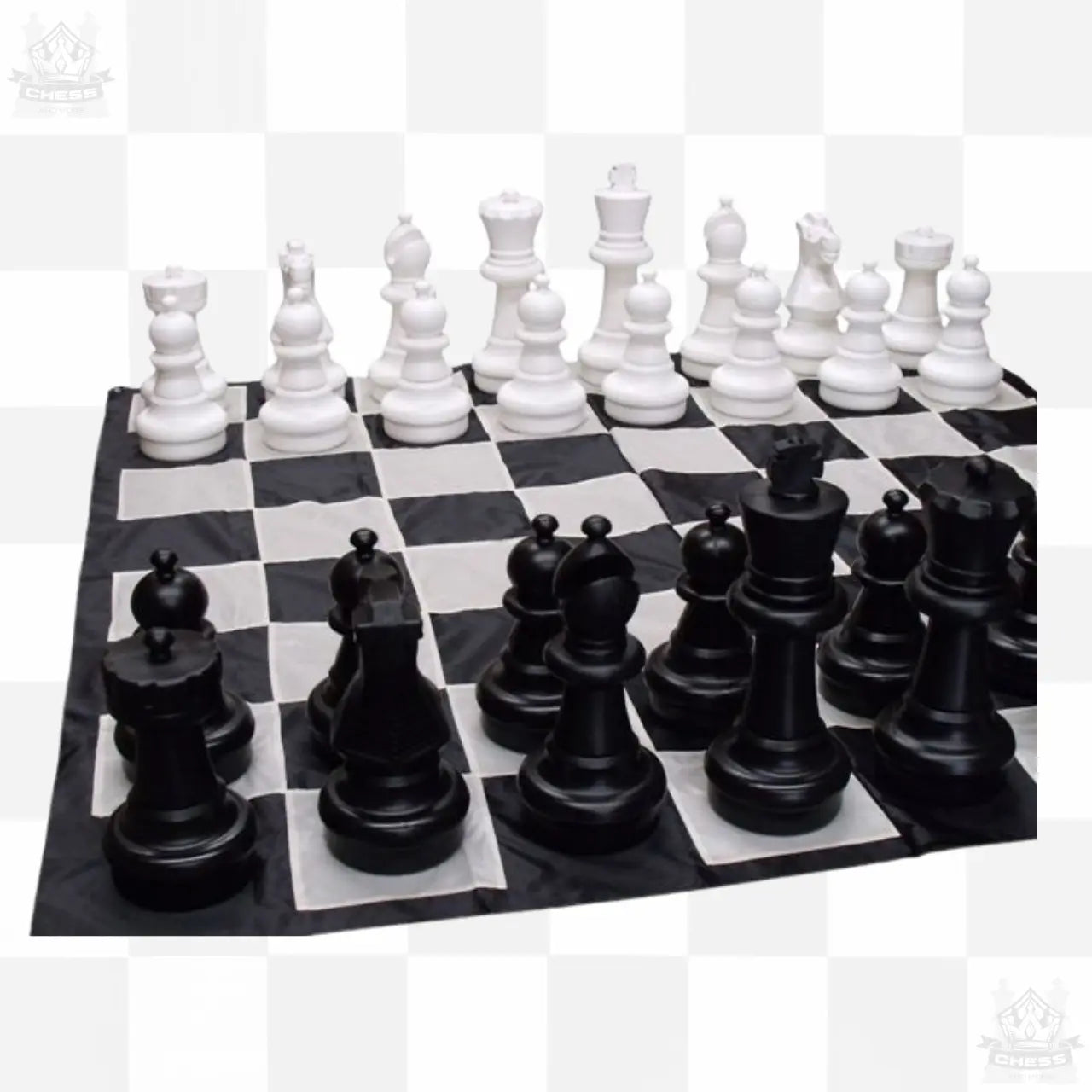 Giant Chess Outdoor Set 64cm with Chess Board Mat - Chess And More