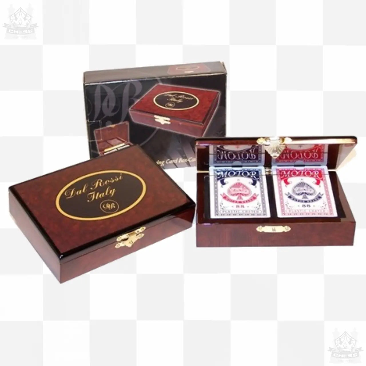 Dal Rossi Playing Cards Two Pack in Luxury Wooden Box Dal Rossi