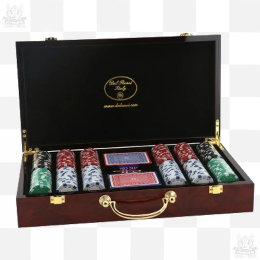 Dal Rossi Las Vegas Poker Attaché Case 300 Chips 11.5gm and 2 Packs of Playing Cards Dal Rossi