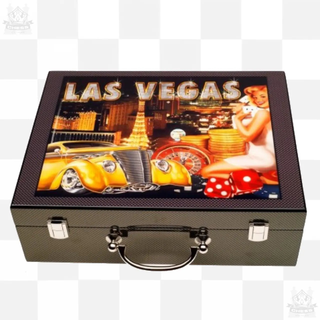 Dal Rossi Las Vegas Poker Attaché Case 500 Chips 11.5gm and 2 Packs of Playing Cards Dal Rossi