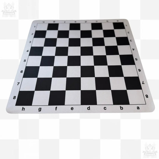 Tournament Chess Set – 50cm Black and White Rubber Mousepad Board & Double Weighted 95mm Chess Pieces - Chess And More mousepad board
