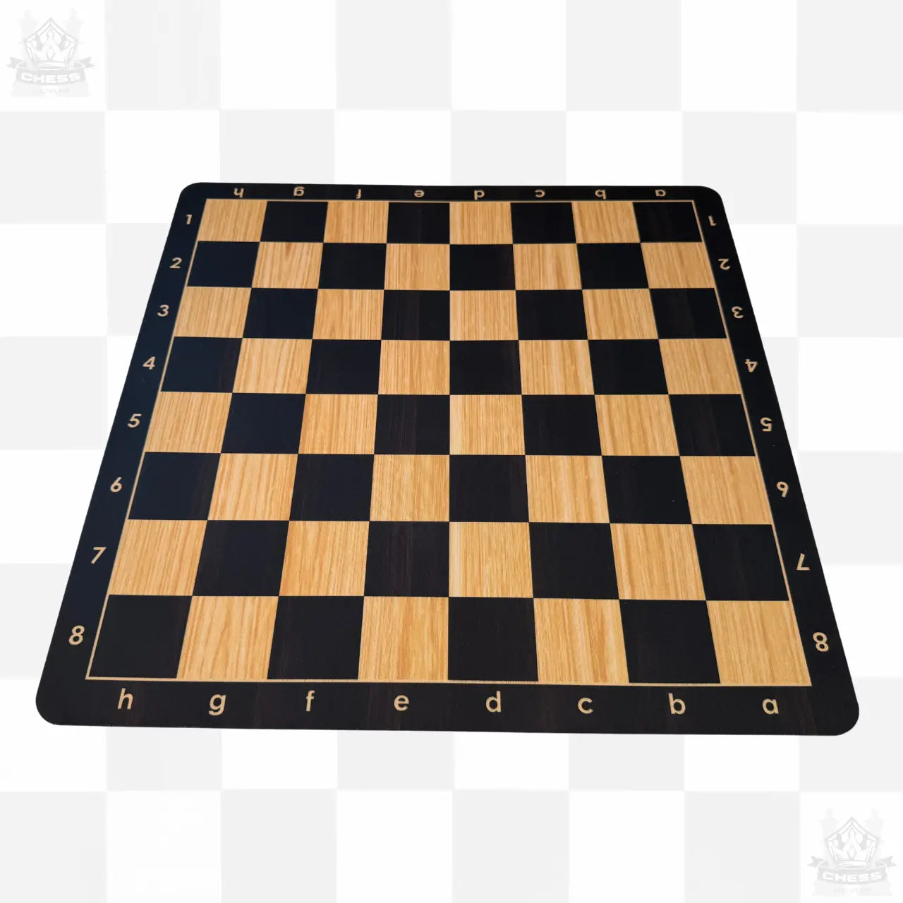 Tournament Chess Set – 50cm Woodgrain Rubber Mousepad Board & Double Weighted 95mm Chess Pieces - Chess And More